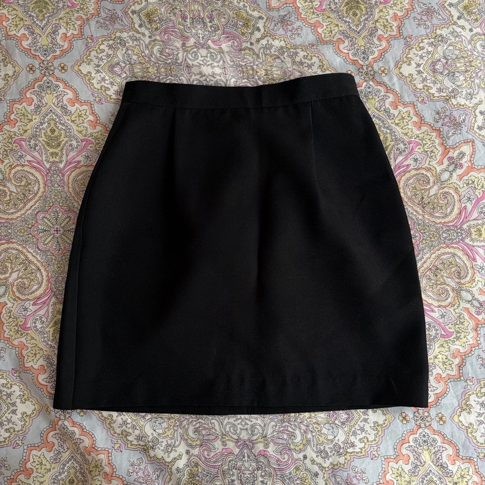 Vintage Big Front Uniforms Mini Skirt Black